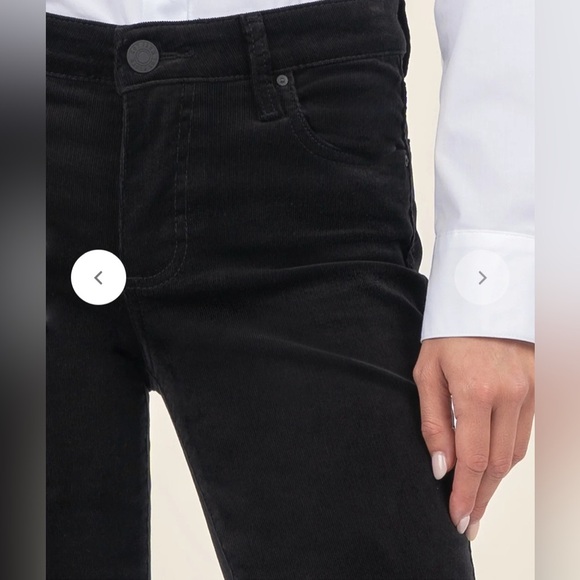 Kut from the Kloth Diana Corduroy Relaxed Fit Skinny - Black - Size 4 - Picture 4 of 13